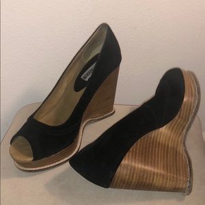 Steve Madden Cristan Black Suede Platform